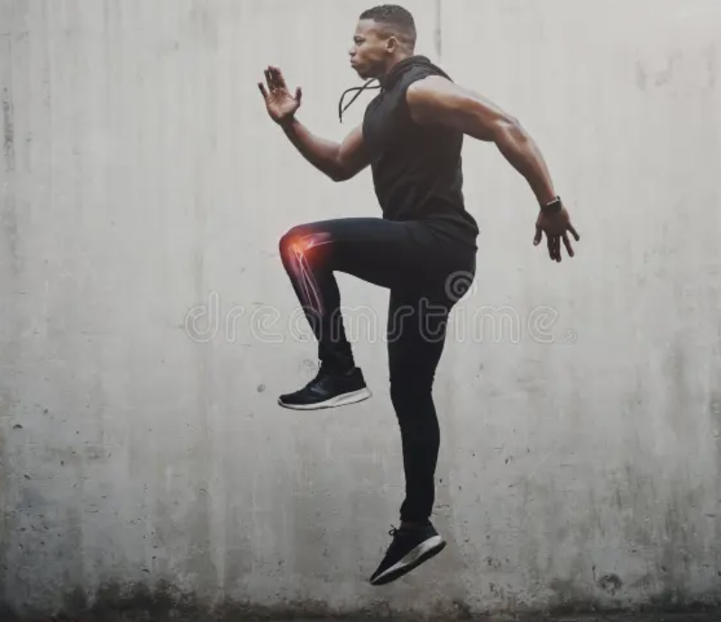 Sportif, saut, douleur, genoux, performances